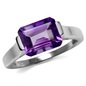 Amethyst 925 Sterling Silver Ring Size 10